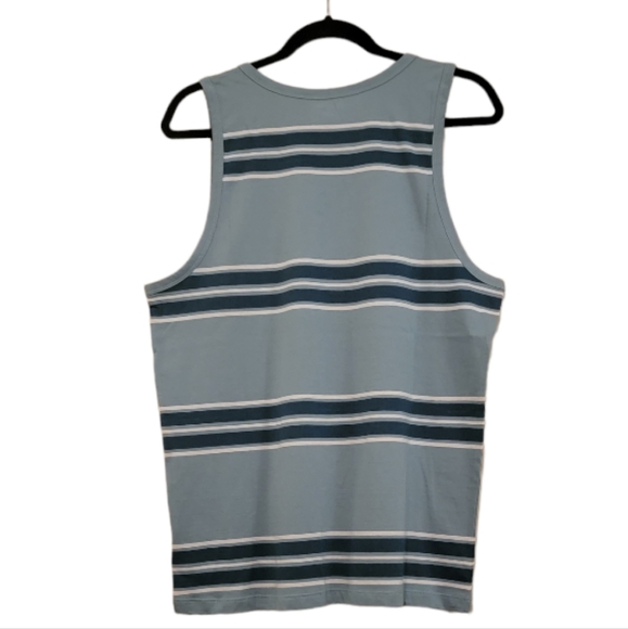 Teal Green and White Old Navy Men's Striped Tank Top - Picture 2 of 6